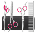 4pcs Pet Safe Scissors - Ambidextrous Stainless Steel Dog Grooming Shears with Safe, Round Head for Precision Trimming — 4PCS