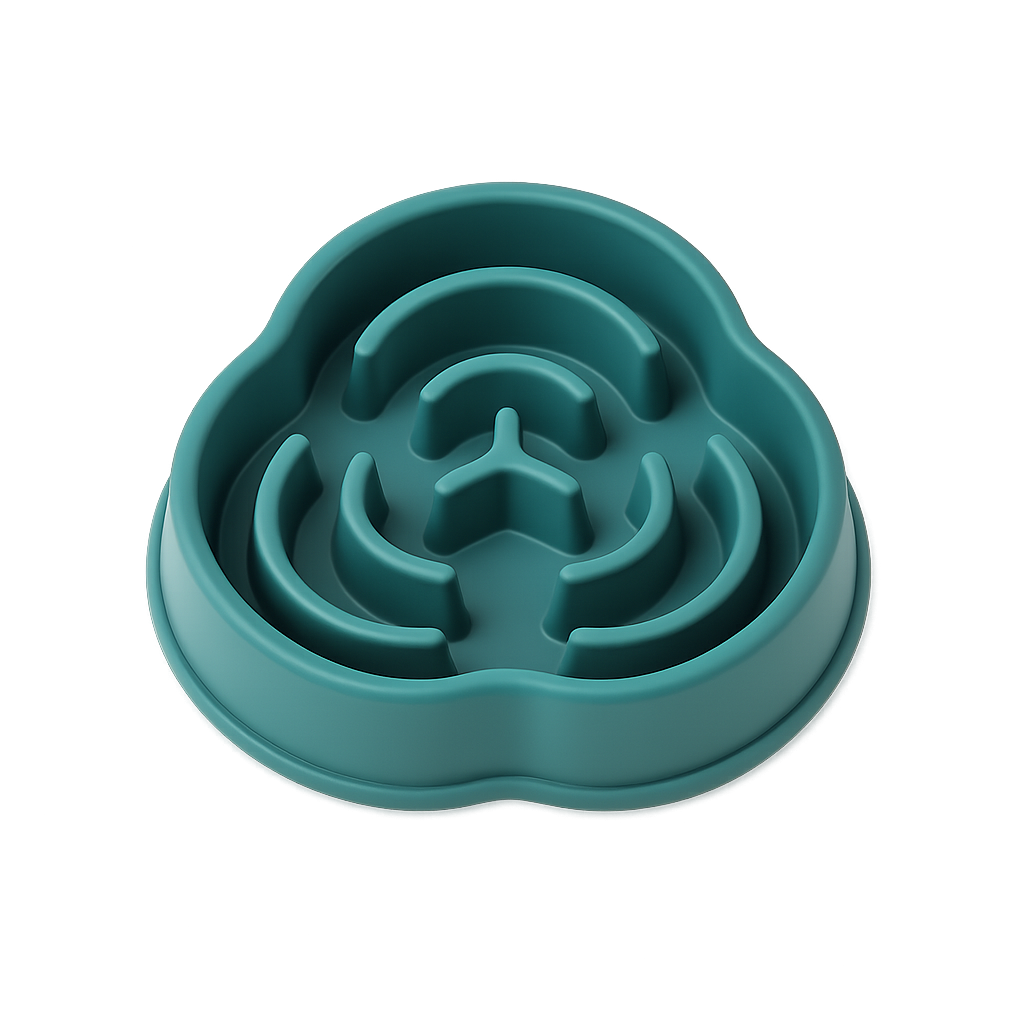Bol anti-glouton ralentisseur — Slowy™ — Vert — top-down