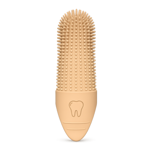 Brosse à dents 360° chien et chat — Brillo™ — Jaune — front-three-quarter