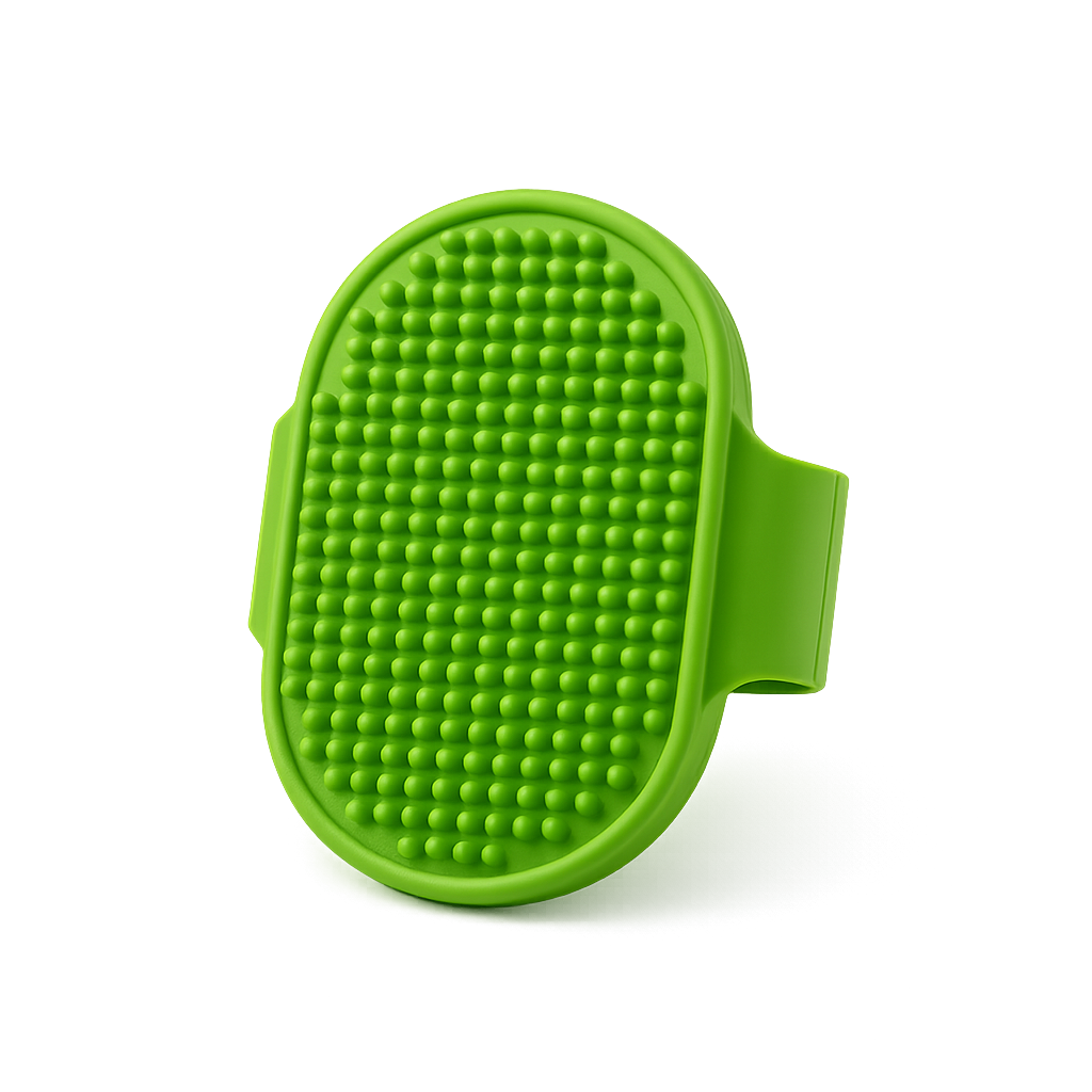 Brosse de bain en silicone — Momo™ — Vert — front-three-quarter