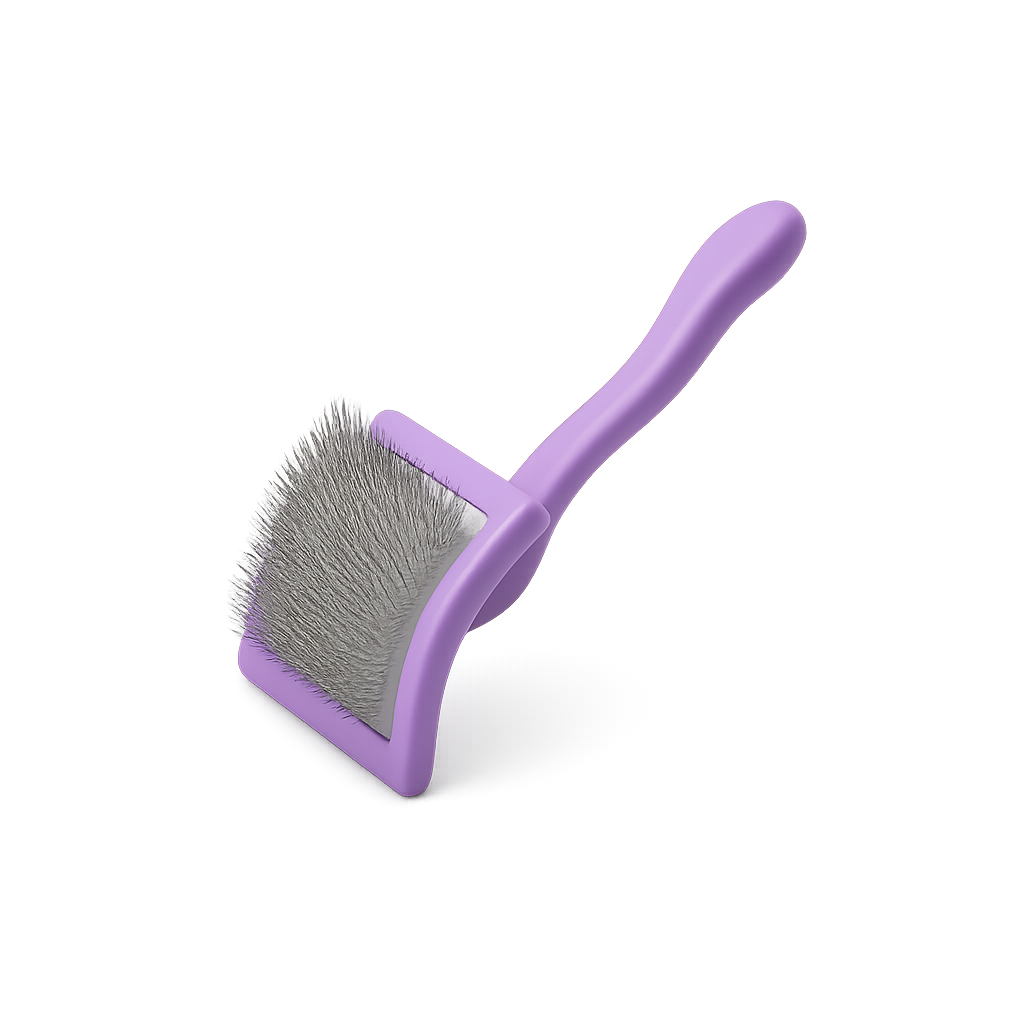 Brosse démêlante pour chien à poils longs — Marley™ — Violet — front-three-quarter