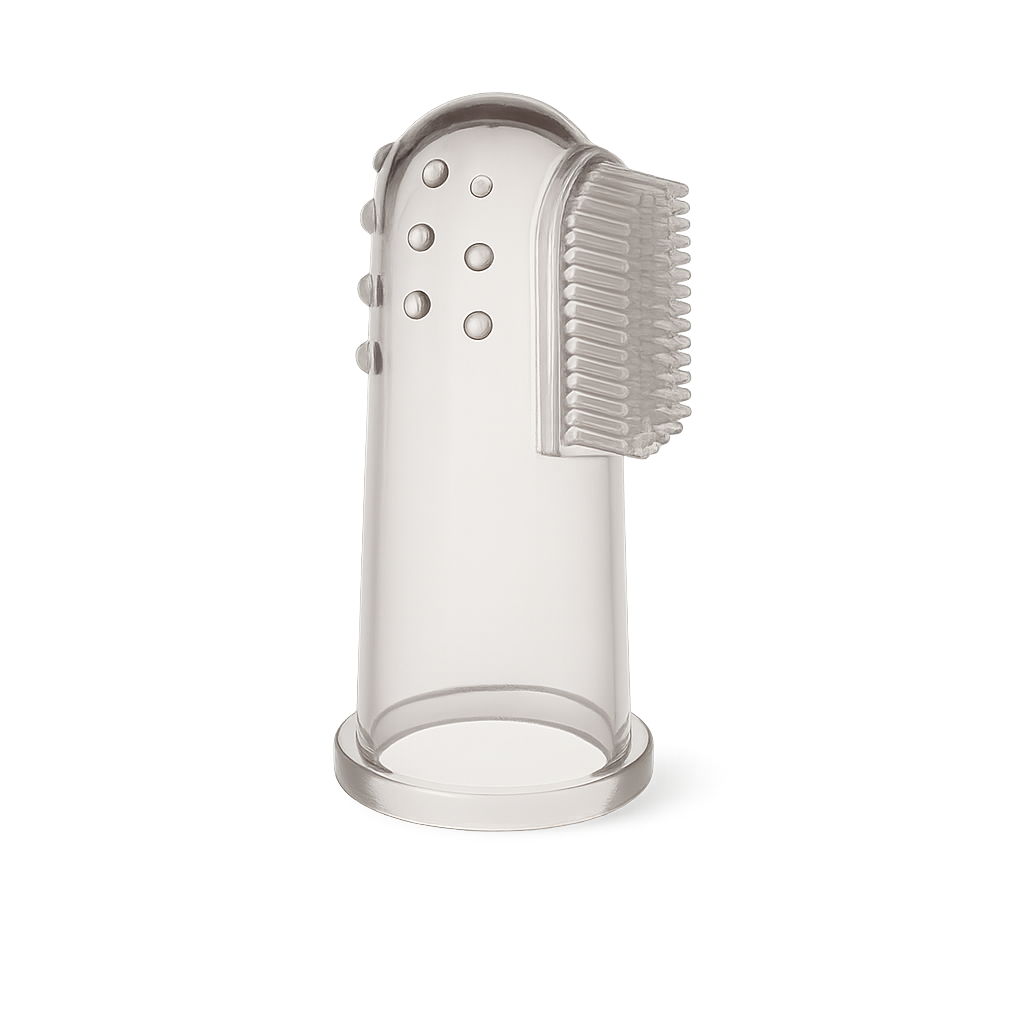 Brosse à dents doigtier silicone 5 pièces — Fingo™ — Clear — front-three-quarter