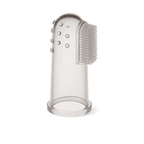 Brosse à dents doigtier silicone 5 pièces — Fingo™ — Clear — front-three-quarter