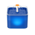Fontaine à eau LED 2L avec filtration — Aqualy™ — blue — front-three-quarter