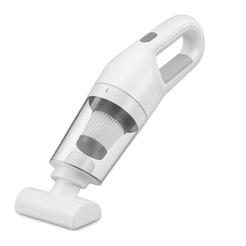 Aspirateur sans-fil silencieux pour poils d'animaux — Vacu™ — Blanc — front-three-quarter