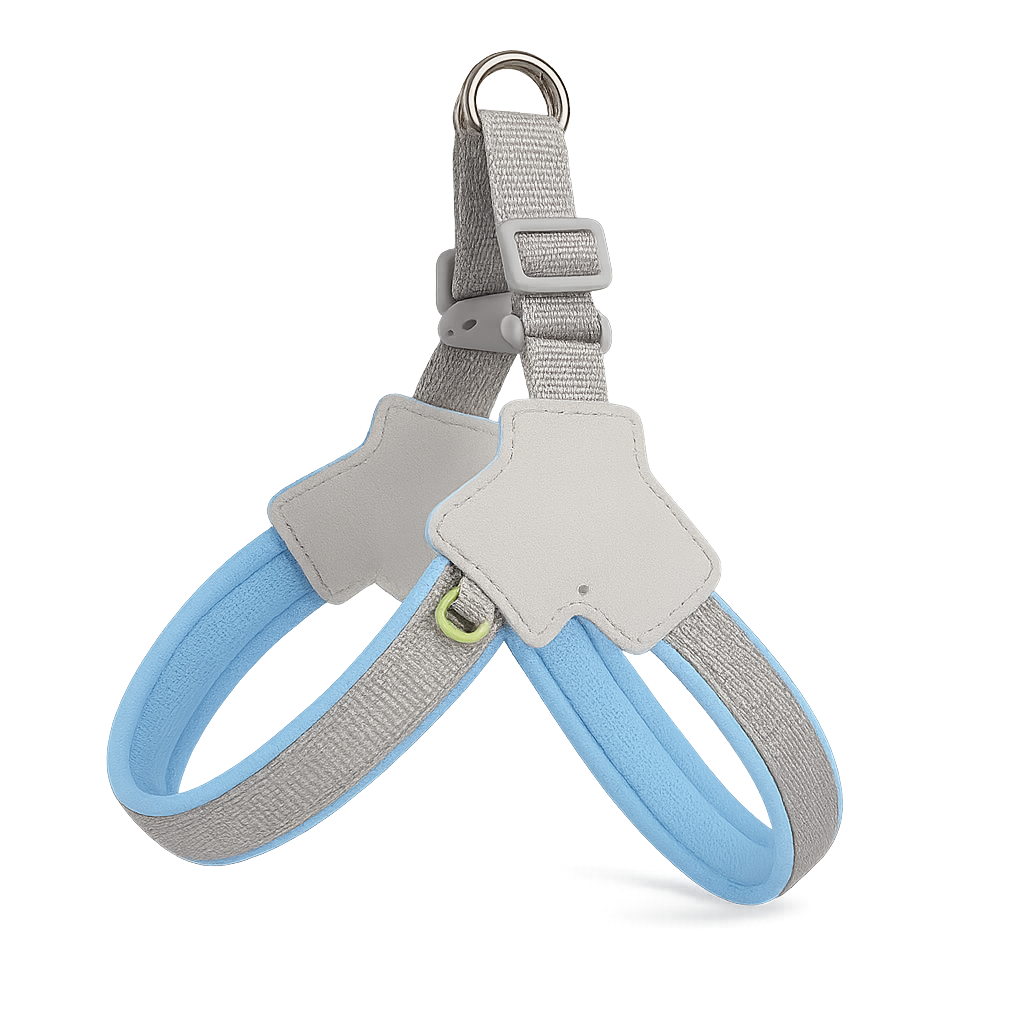Harnais réfléchissant sans traction — Walky™ — Bleu — front-three-quarter