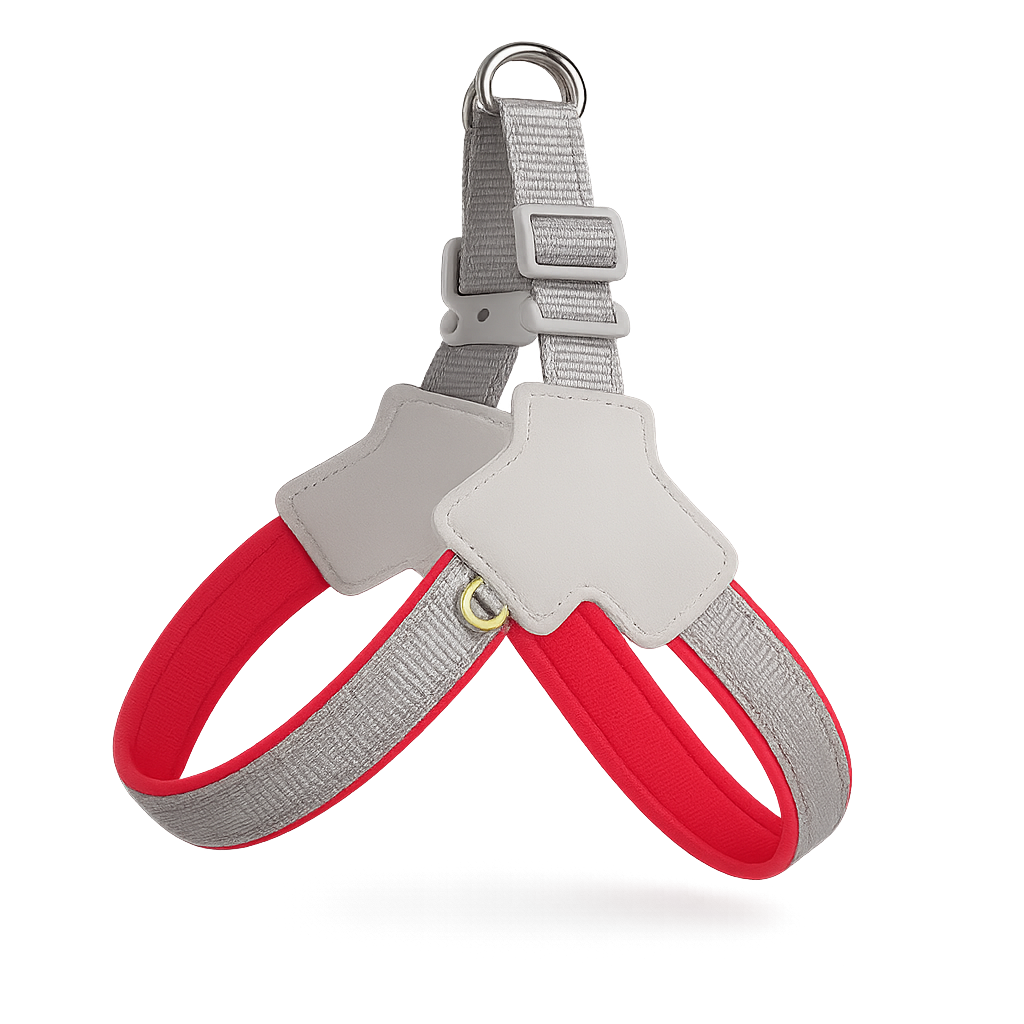 Harnais réfléchissant sans traction — Walky™ — Rouge — front-three-quarter