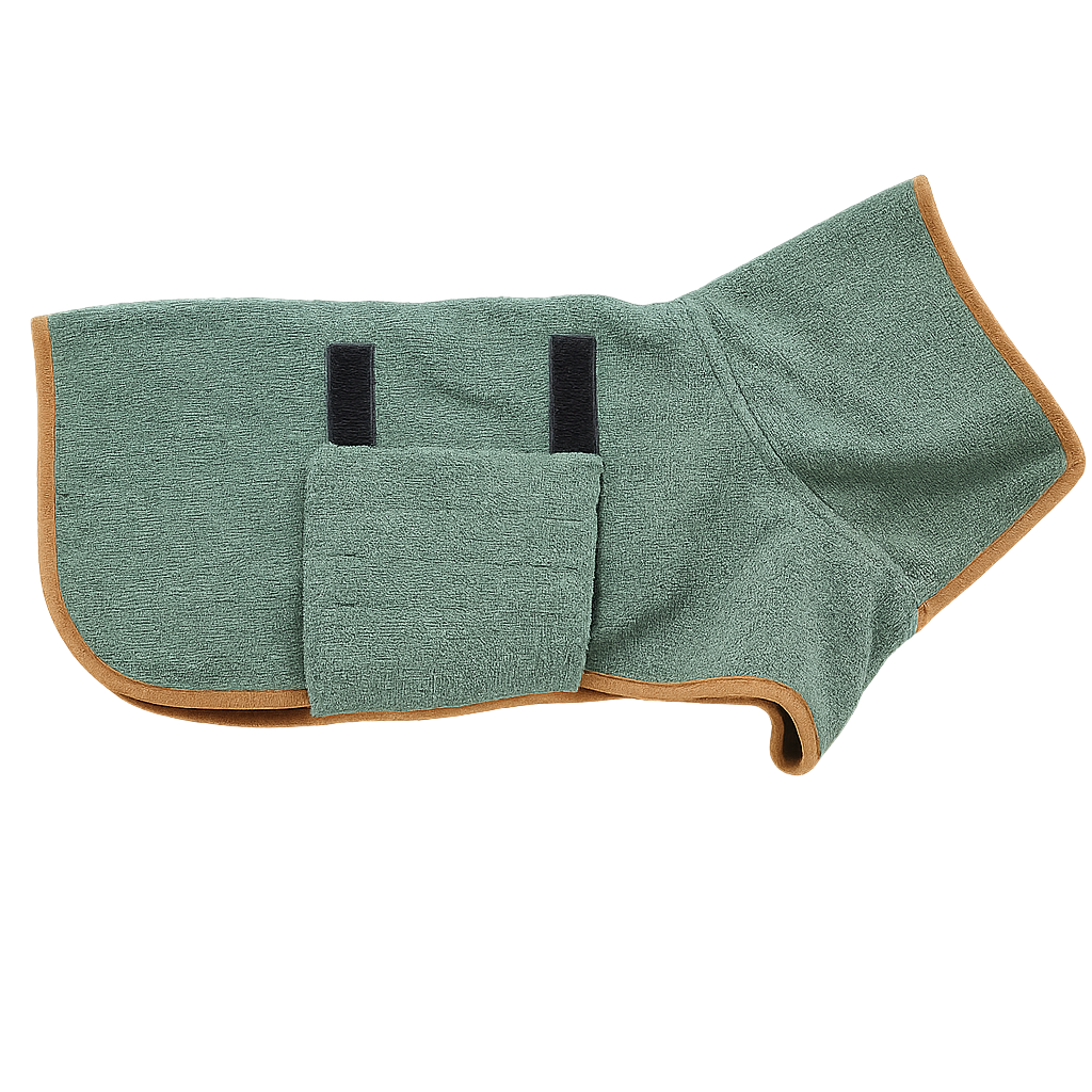 New Dog Bathrobe Absorbent Pet Quick Drying Bath Towel Dog Bath Towel Large Small Dogs Clean Absorbent Bathrobe Cat Pet Products — Vert