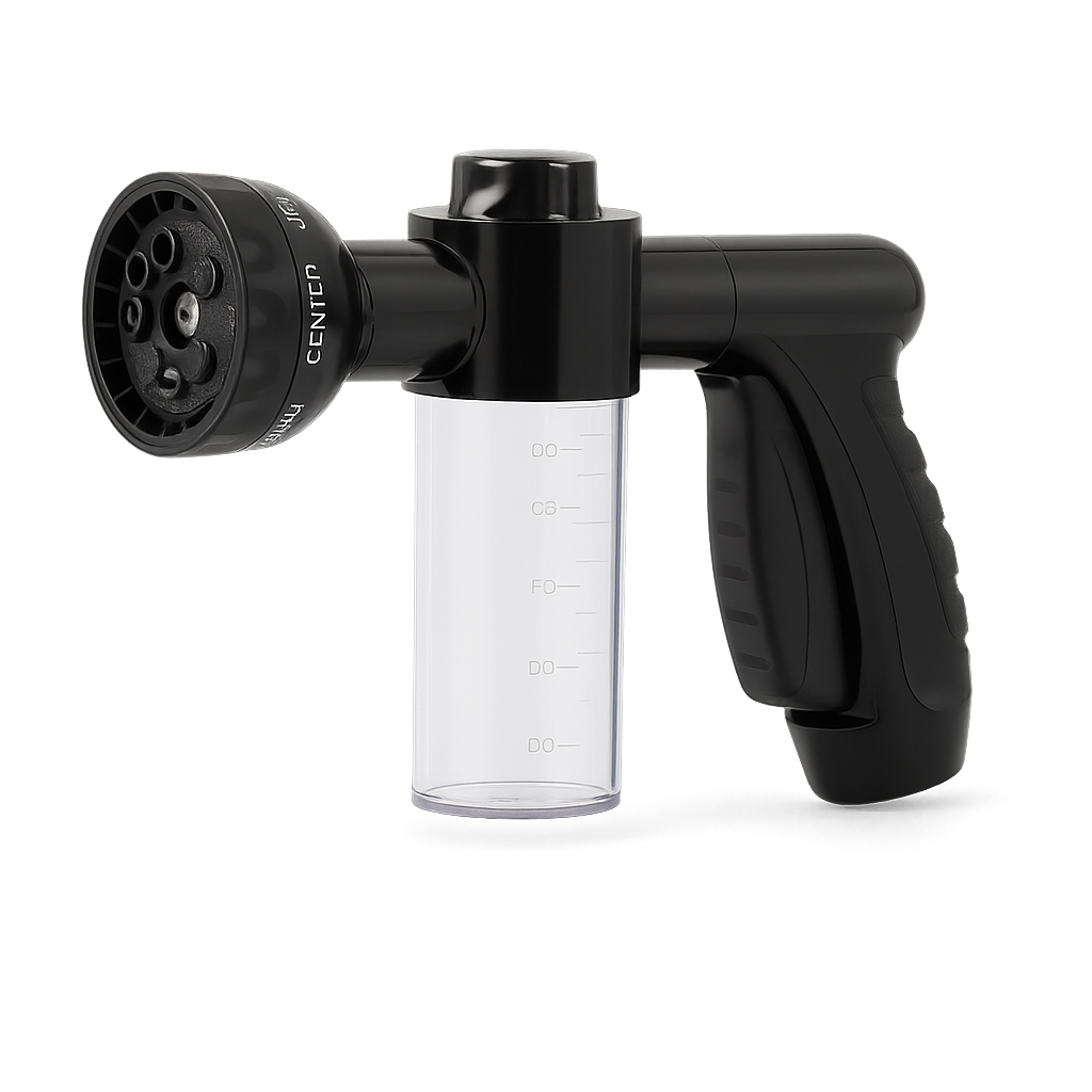 Pet Shower Nozzle Sprayer Hose dog shower Gun 3 Mode Adjustable Pet Wash Cleaning bath Water Foam Soap Sprayer dog clean tools — with connect Black