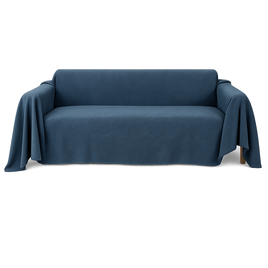 Plaid déperlant pour canapé chien et chat — Snuggly™ — Navy — top-down