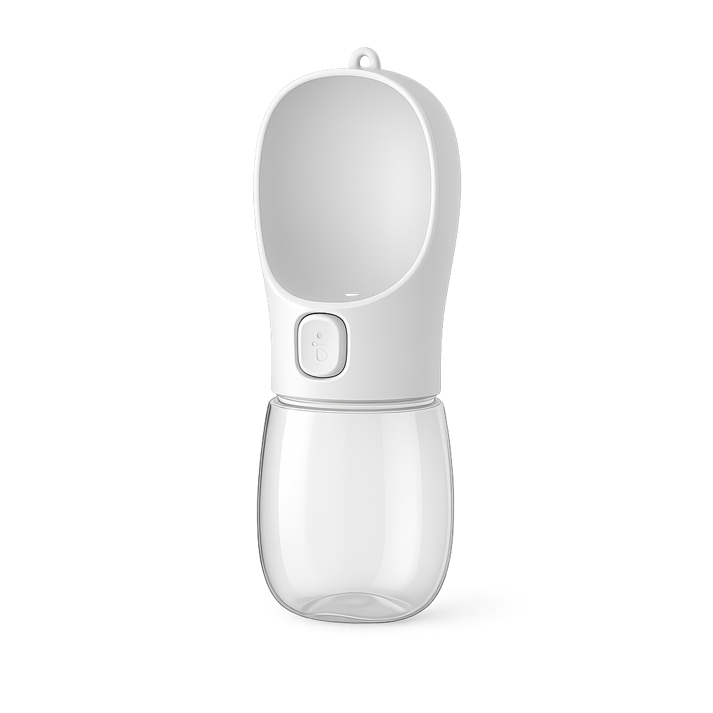 Portable Dog Water Bottle For Small Large Dogs Cat Outdoor Leakproof Walking Drinking Bowls Chihuahua French Bulldog Supplies — Blanc