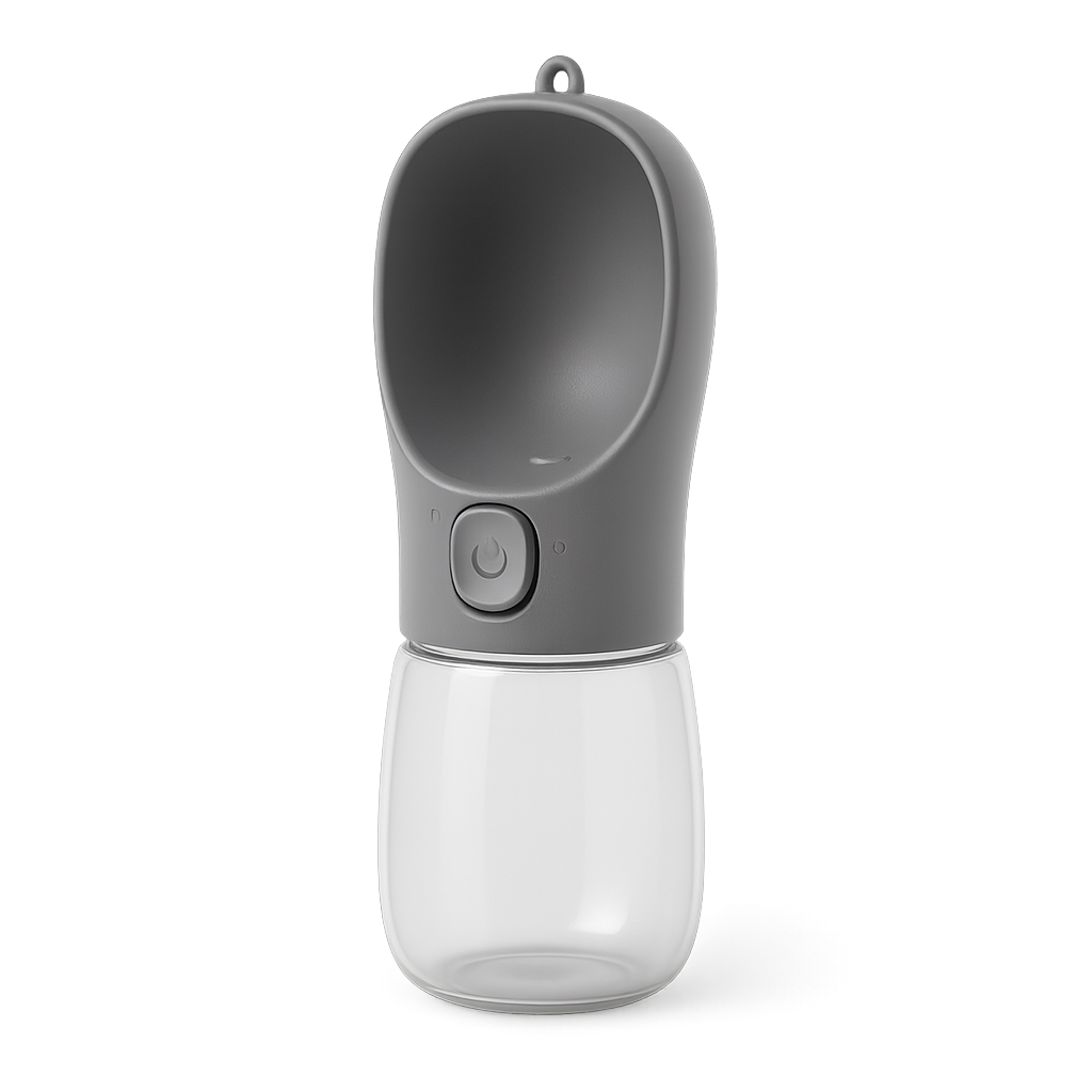 Portable Dog Water Bottle For Small Large Dogs Cat Outdoor Leakproof Walking Drinking Bowls Chihuahua French Bulldog Supplies — Gris