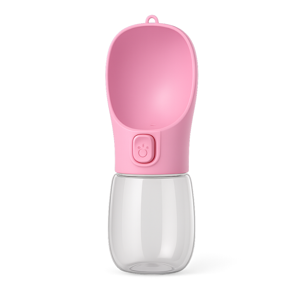 Portable Dog Water Bottle For Small Large Dogs Cat Outdoor Leakproof Walking Drinking Bowls Chihuahua French Bulldog Supplies — Rose
