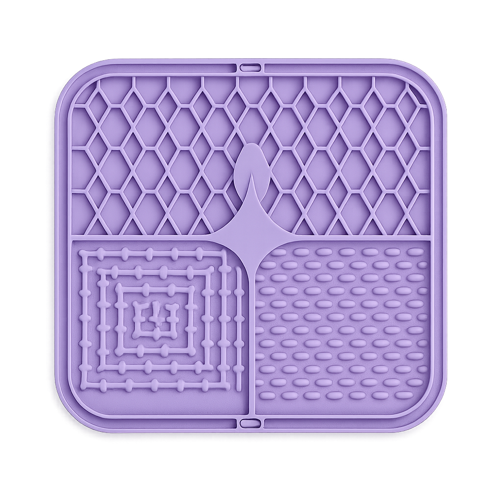 Tapis de léchage anti-stress en silicone — Lickly™ — Vert — top-down