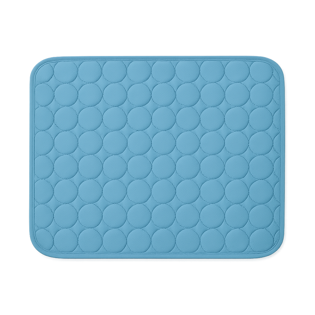 Tapis rafraîchissant été pour chien — Frosty™ — Bleu — top-down