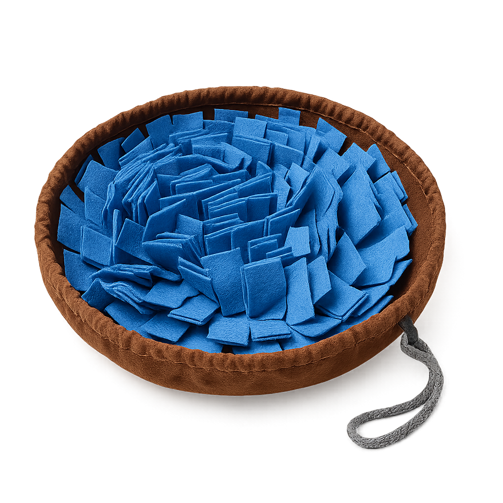 Tapis de fouille enrichissement anti-ennui XL — Snifo™ — Bleu — top-down
